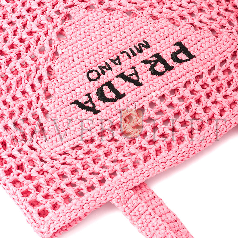 Pra*a crochet tote bag 1bg393 (38*36*3cm)